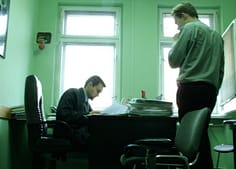 Two man in office