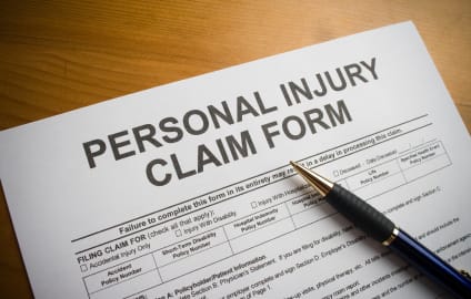 Pen and Personal Injury form